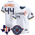 Kdoa H.Astros #44 Yordan Alvarez Player White City Connect Texas Patch Vapor Premier Limited Home Stitched Jerseys