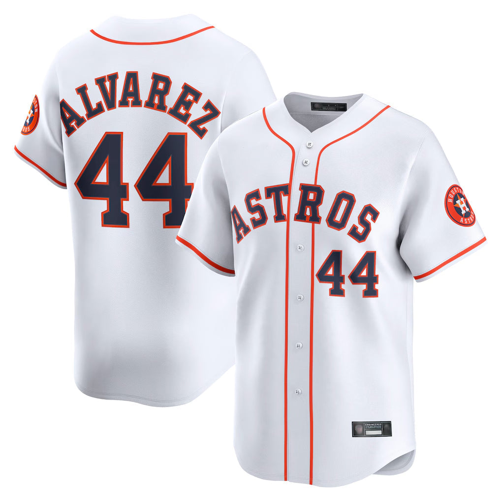 Kdoa H.Astros #44 Yordan Alvarez Player White Home Limited Stitched Jerseys