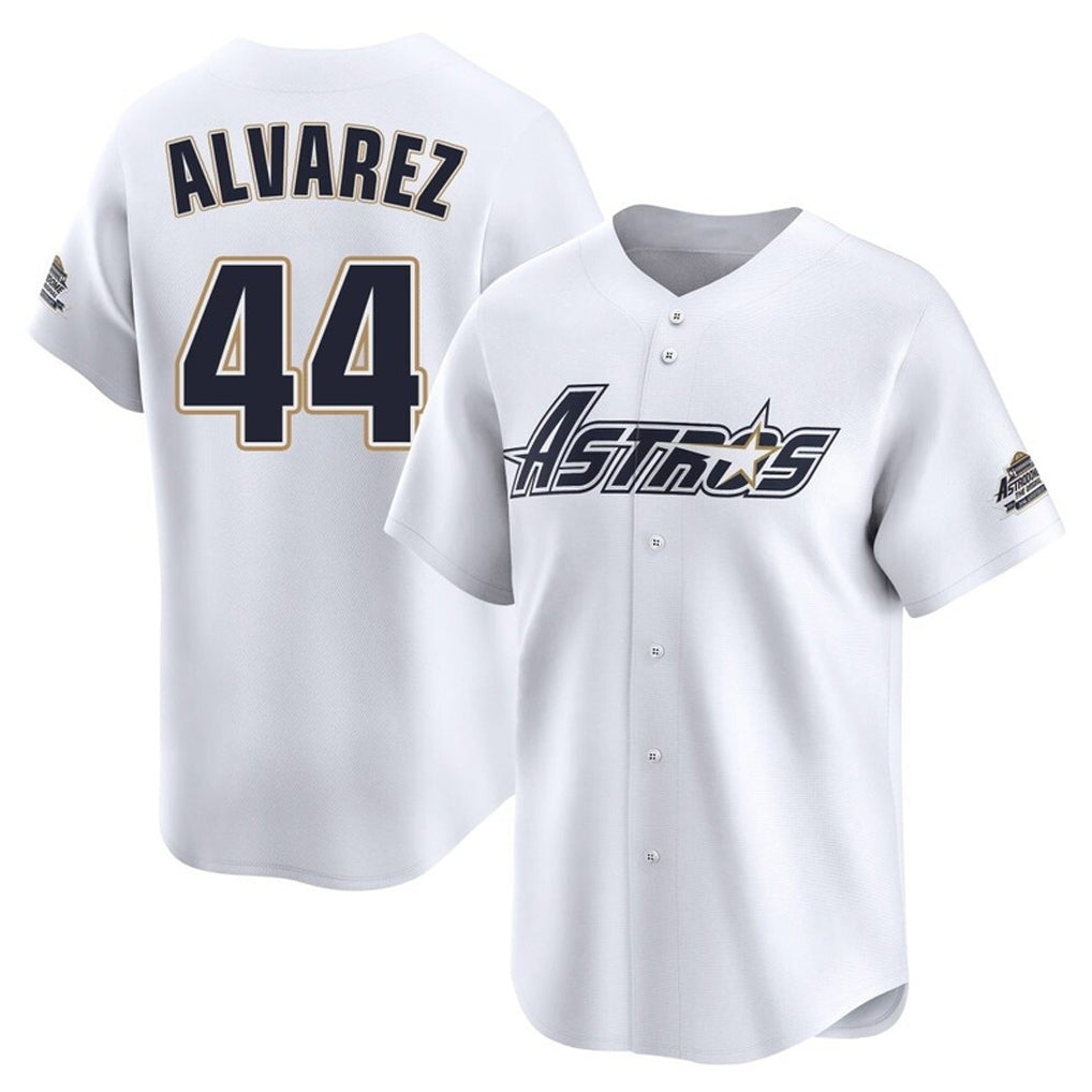 Kdoa H.Astros #44 Yordan Alvarez Player White Throwback Cooperstown Collection Limited Stitched Jerseys