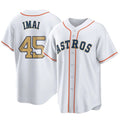 Kdoa H.Astros #45 Tatsuya Imai Player Gold Collection Game Home Stitched Jerseys