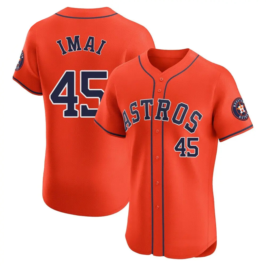 Kdoa H.Astros #45 Tatsuya Imai Player Orange Home Limited Elite Stitched Jerseys