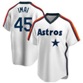 Kdoa H.Astros #45 Tatsuya Imai Player White Cooperstown Collection T-shirt Stitched Jerseys