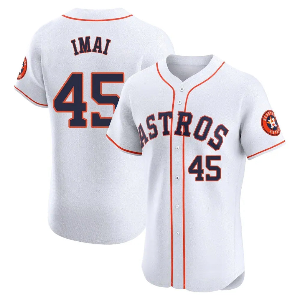 Kdoa H.Astros #45 Tatsuya Imai Player White Limited Elite Home Stitched Jerseys