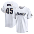Kdoa H.Astros #45 Tatsuya Imai Player White Throwback Cooperstown Collection Limited Stitched Jerseys