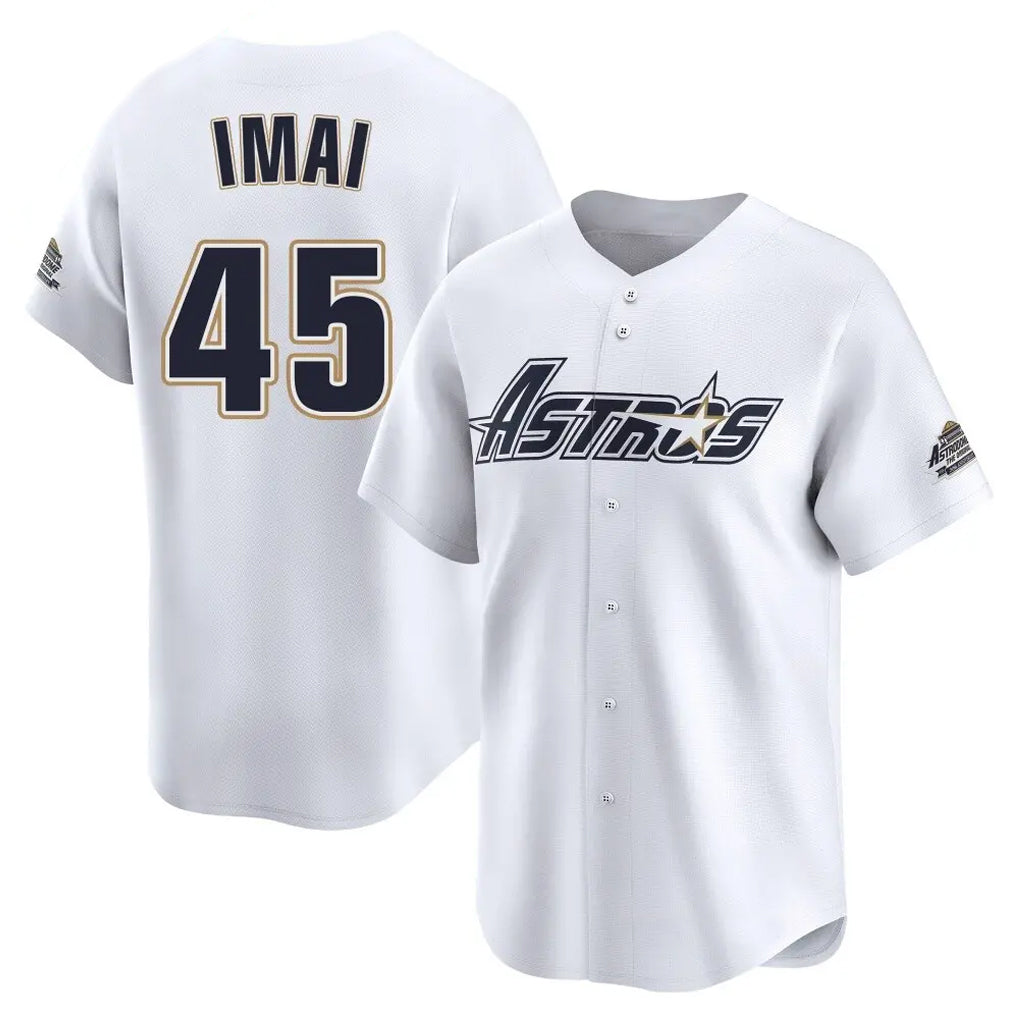 Kdoa H.Astros #45 Tatsuya Imai Player White Throwback Cooperstown Collection Limited Stitched Jerseys