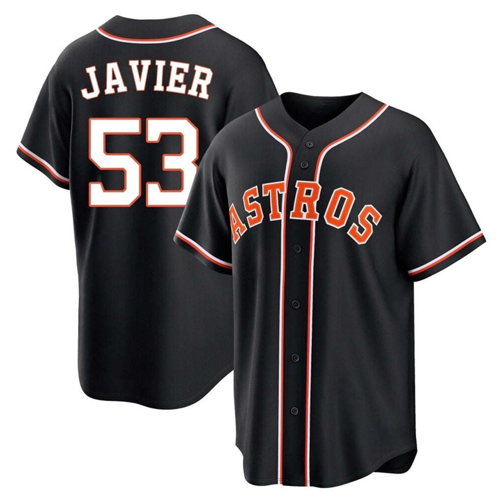 Kdoa H.Astros #53 Cristian Javier Player Black Fashion Out Home Game Stitched Jerseys