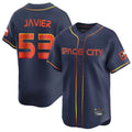 Kdoa H.Astros #53 Cristian Javier Player Navy City Connect Home Limited Stitched Jerseys