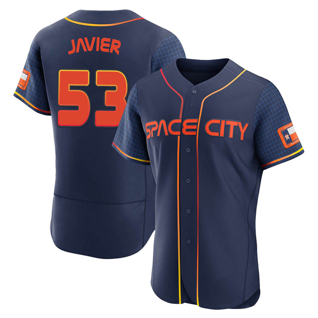 Kdoa H.Astros #53 Cristian Javier Player Navy City Connect Limited Elite Home Stitched Jerseys