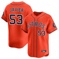 Kdoa H.Astros #53 Cristian Javier Player Orange Home Limited Stitched Jerseys