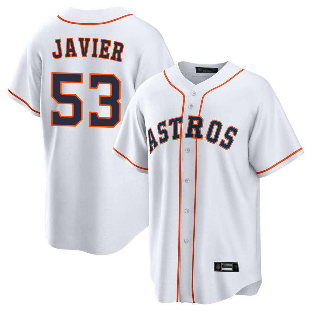 Kdoa H.Astros #53 Cristian Javier Player White Home Game Stitched Jerseys