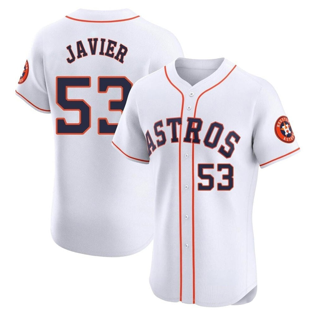 Kdoa H.Astros #53 Cristian Javier Player White Limited Elite Home Stitched Jerseys