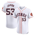 Kdoa H.Astros #53 Cristian Javier Player White Limited Elite Home Stitched Jerseys