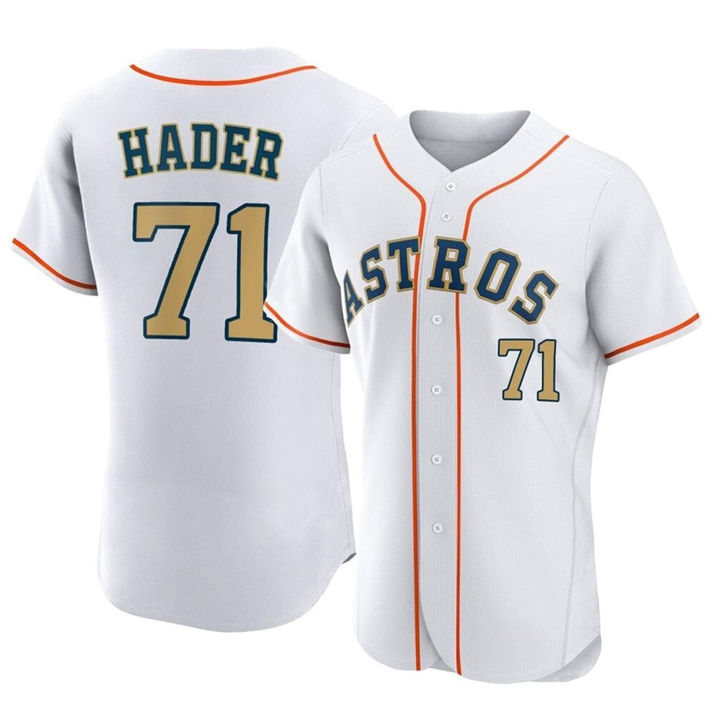Kdoa H.Astros #71 Josh Hader Player Gold Collection Limited Elite Home Stitched Jerseys