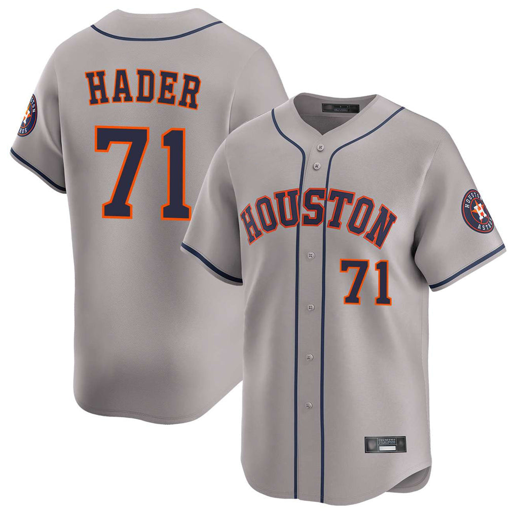 Kdoa H.Astros #71 Josh Hader Player Gray Home Limited Stitched Jerseys