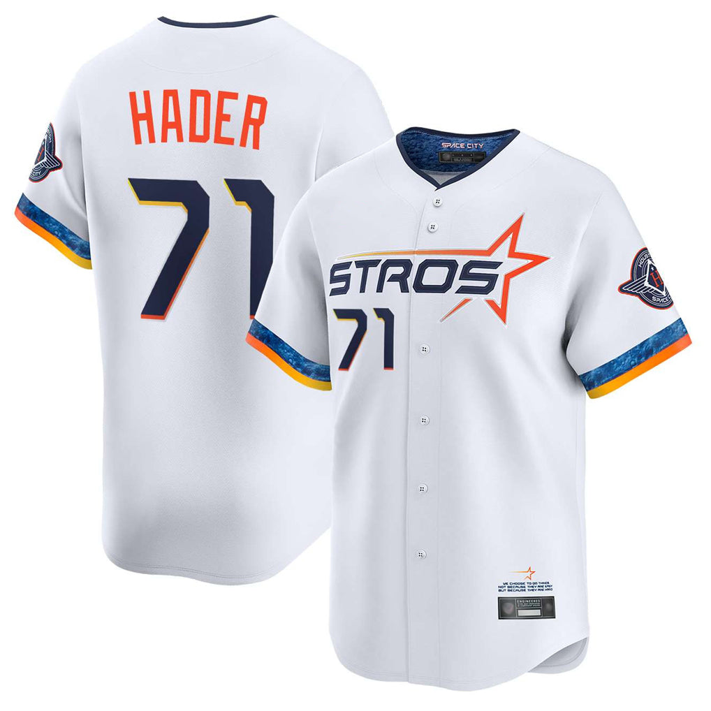 Kdoa H.Astros #71 Josh Hader Player White City Connect Limited Home Stitched Jerseys