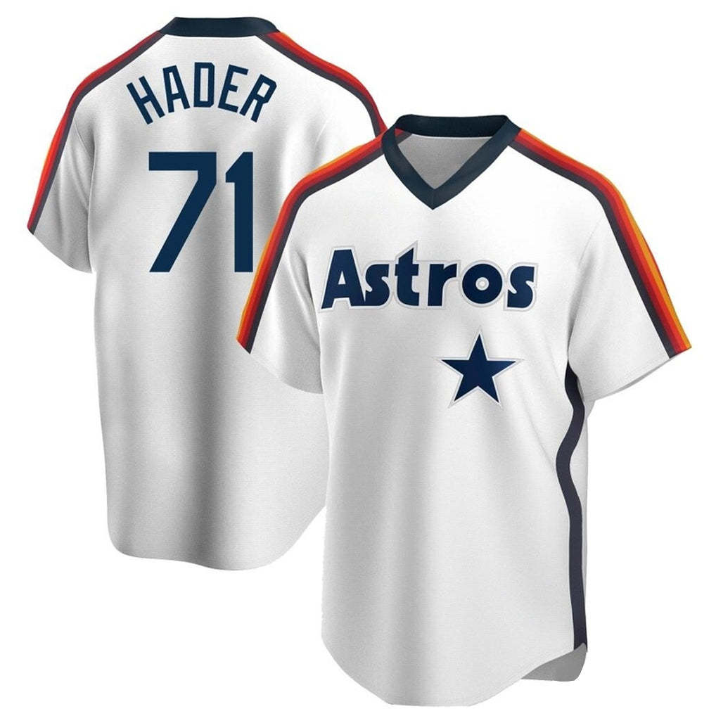 Kdoa H.Astros #71 Josh Hader Player White Cooperstown Collection T-shirt Stitched Jerseys