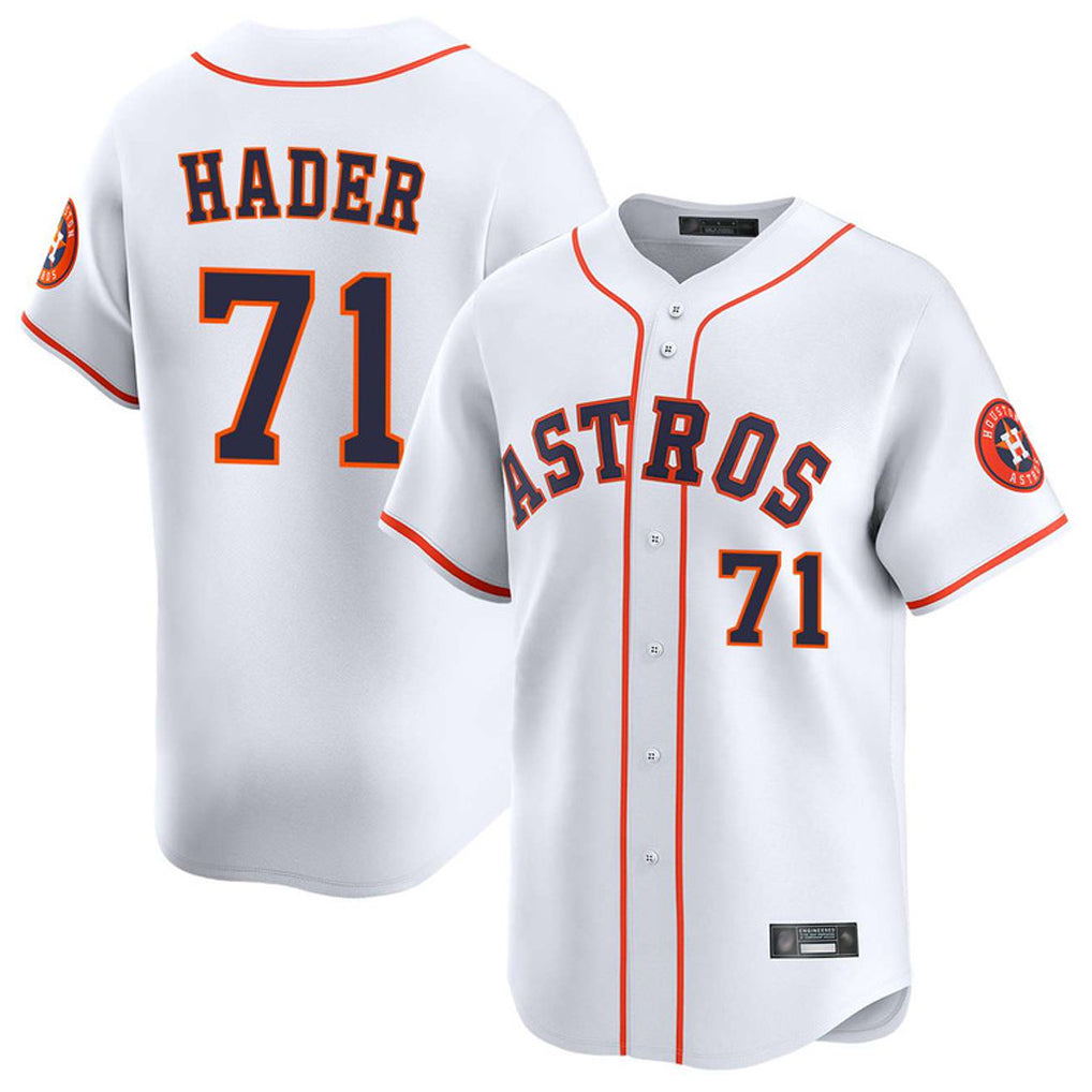 Kdoa H.Astros #71 Josh Hader Player White Home Limited Stitched Jerseys