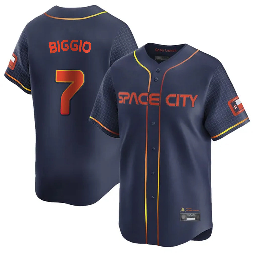 Kdoa H.Astros #7 Craig Biggio Player Navy City Connect Home Limited Stitched Jerseys