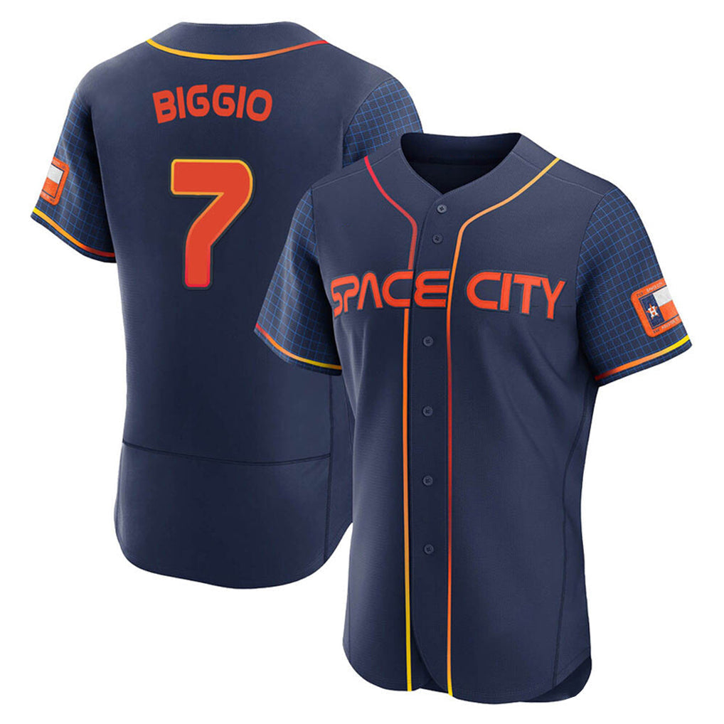 Kdoa H.Astros #7 Craig Biggio Player Navy City Connect Limited Elite Home Stitched Jerseys