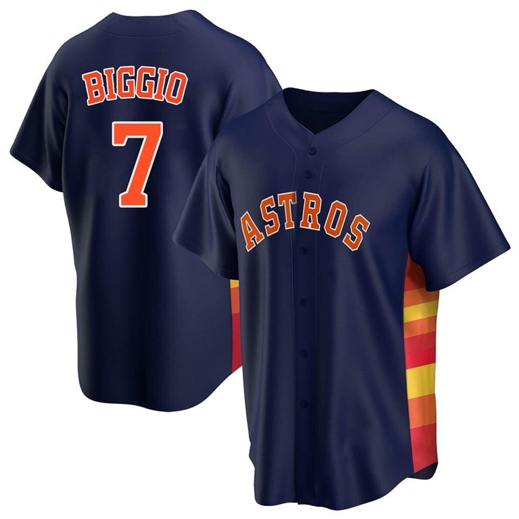 Kdoa H.Astros #7 Craig Biggio Player Navy Home Game Stitched Jerseys
