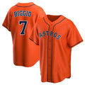 Kdoa H.Astros #7 Craig Biggio Player Orange Home Game Stitched Jerseys