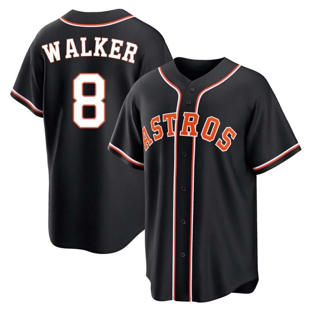 Kdoa H.Astros #8 Christian Walker Player Black Fashion Out Home Game Stitched Jerseys
