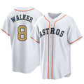 Kdoa H.Astros #8 Christian Walker Player Gold Collection Game Home Stitched Jerseys