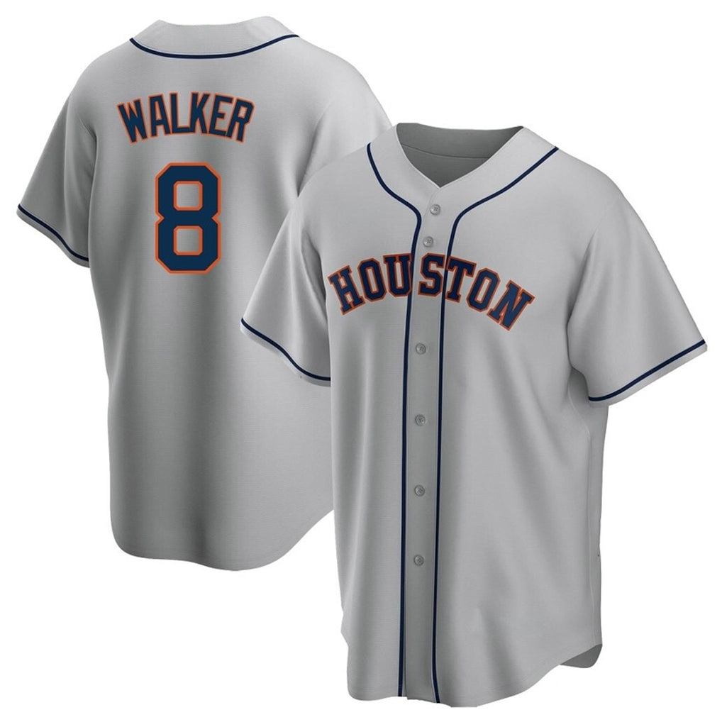Kdoa H.Astros #8 Christian Walker Player Gray Home Game Stitched Jerseys