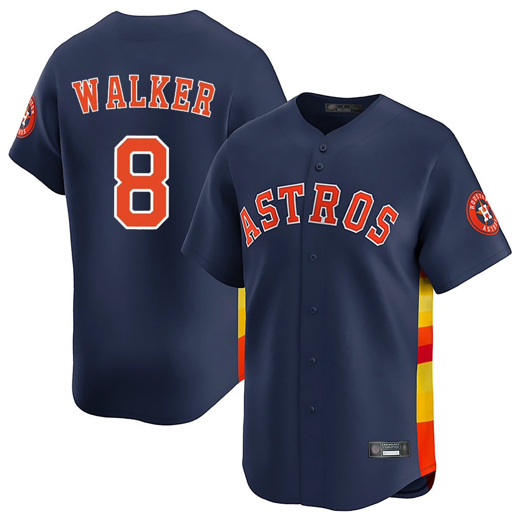 Kdoa H.Astros #8 Christian Walker Player Navy Home Limited Stitched Jerseys