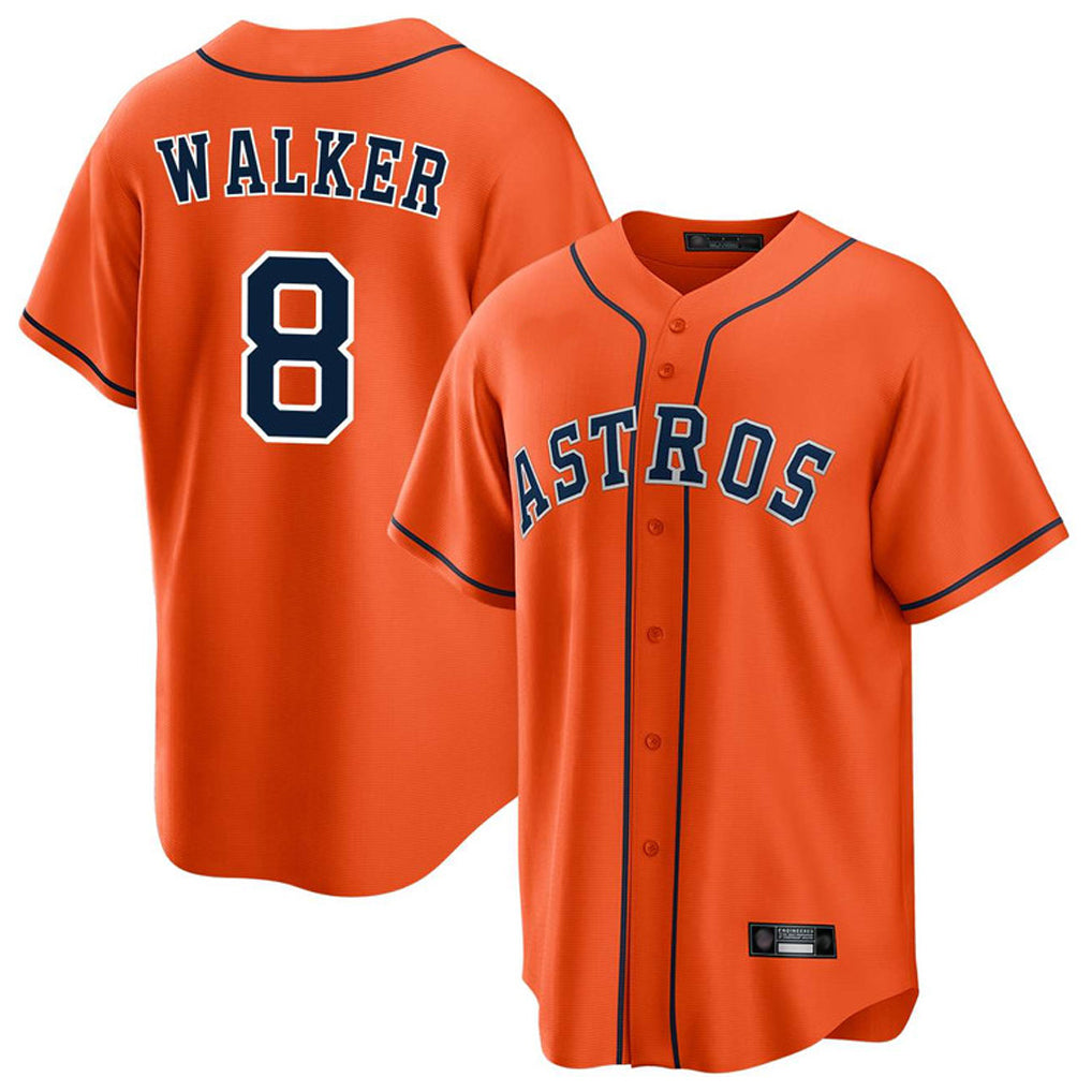 Kdoa H.Astros #8 Christian Walker Player Orange Home Game Stitched Jerseys
