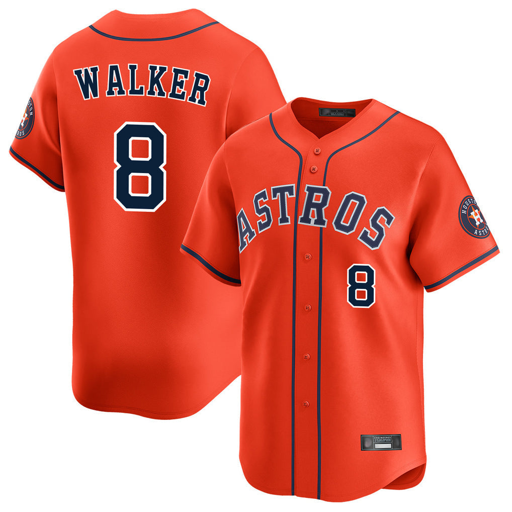 Kdoa H.Astros #8 Christian Walker Player Orange Home Limited Stitched Jerseys
