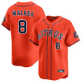 Kdoa H.Astros #8 Christian Walker Player Orange Home Limited Stitched Jerseys
