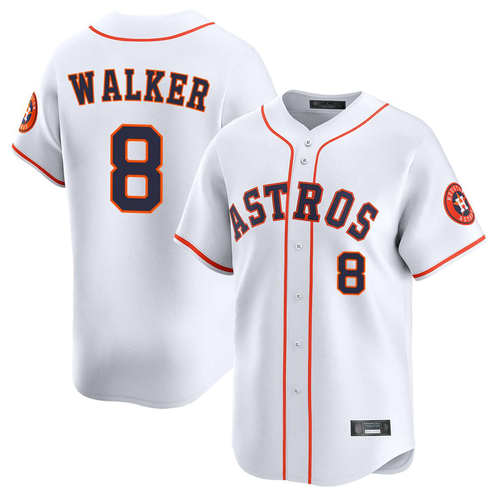 Kdoa H.Astros #8 Christian Walker Player White Home Limited Stitched Jerseys