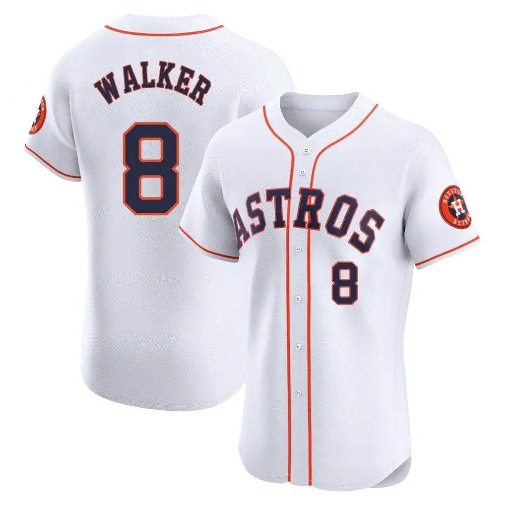 Kdoa H.Astros #8 Christian Walker Player White Limited Elite Home Stitched Jerseys