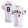 Kdoa H.Astros #8 Christian Walker Player White Limited Elite Home Stitched Jerseys