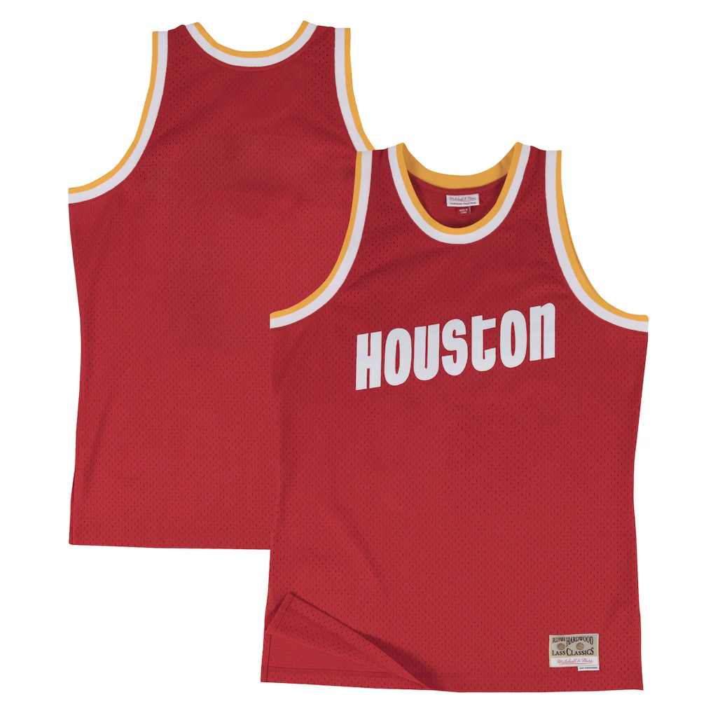 Kdoa H.Rockets Mitchell & Ness Red 1996-97 Hardwood Classics Swingman Stitched Jerseys