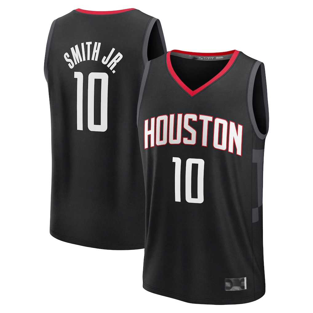 Kdoa H.Rockets #10 Jabari Smith Jr. Black Fast Break Replica Player Stitched Jerseys-Statement Edition