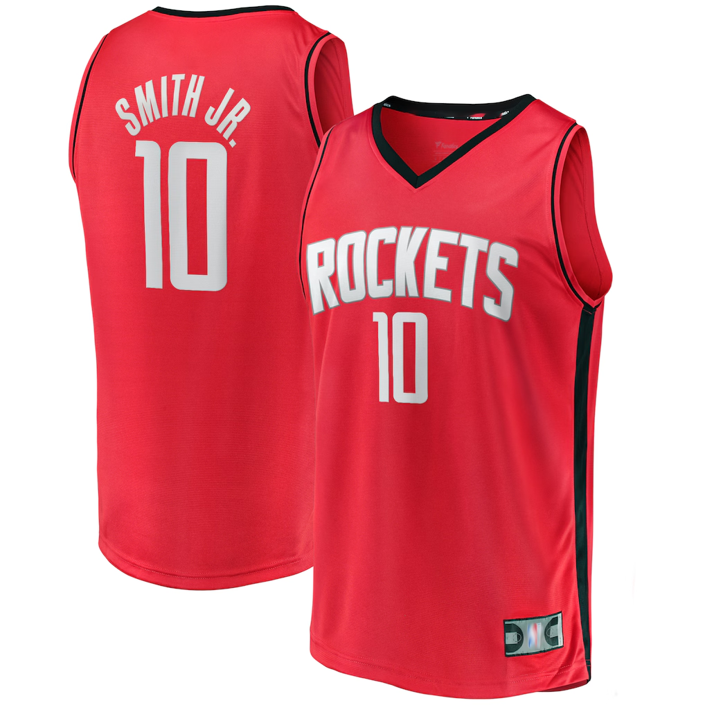 Kdoa H.Rockets H.Rockets #10 Jabari Smith Jr. Red Fast Break Replica Player Stitched Jerseys-Icon Edition