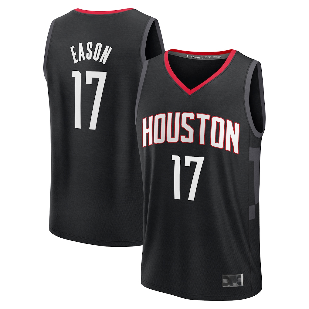 Kdoa H.Rockets #17 Tari Eason Black Fast Break Replica Player Stitched Jerseys-Statement Edition