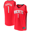 Kdoa H.Rockets #1 Amen Thompson Red Fast Break Replica Stitched Jerseys-Icon Edition