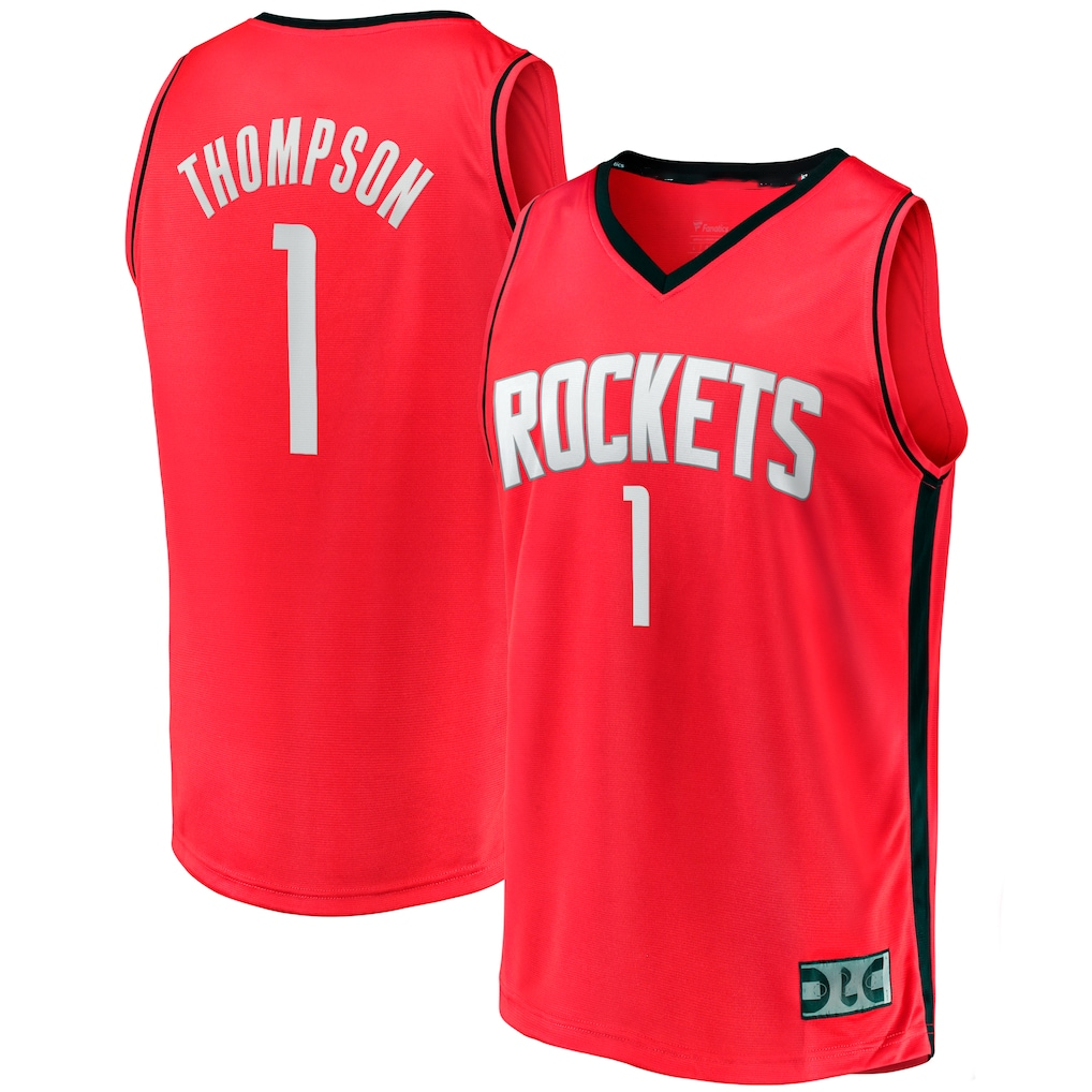 Kdoa H.Rockets #1 Amen Thompson Red Fast Break Replica Stitched Jerseys-Icon Edition