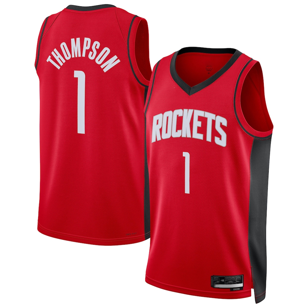 Kdoa H.Rockets #1 Amen Thompson Red Swingman Player Stitched Jerseys-Icon Edition
