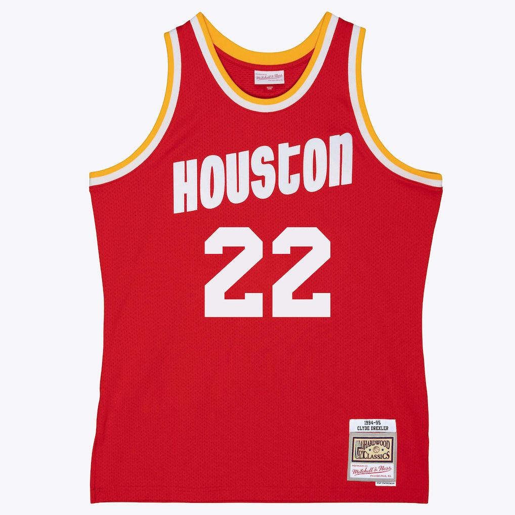 Kdoa H.Rockets #22 Clyde Drexler Mitchell & Ness Red 1994-1995 Swingman Stitched Jerseys
