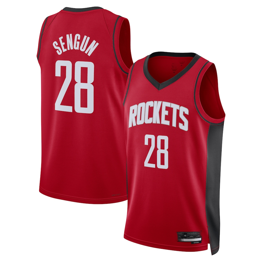 Kdoa H.Rockets #28 Alperen Sengun Red Swingman Stitched Jerseys-Icon Edition