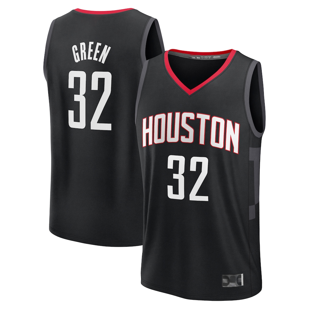 Kdoa H.Rockets #32 Jeff Green Black Fast Break Replica Player Stitched Jerseys-Statement Edition
