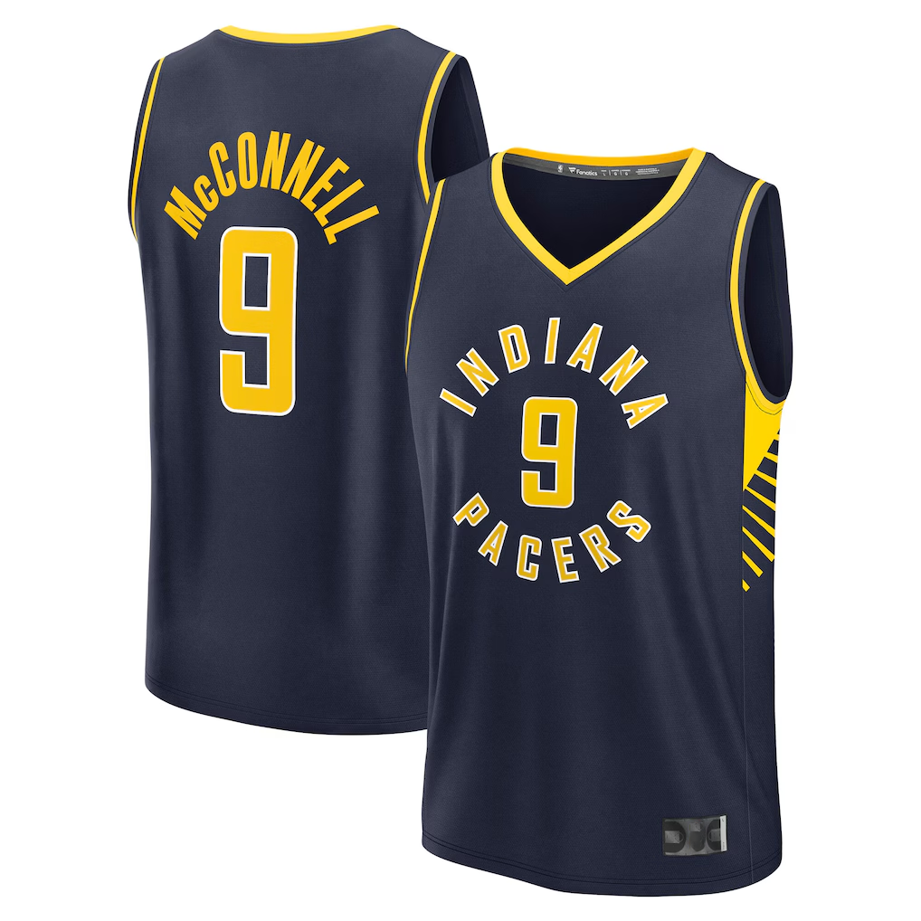 Kdoa I.Pacers #9 T.J. McConnell  Navy Fast Break Replica Jerseys - Icon Edition