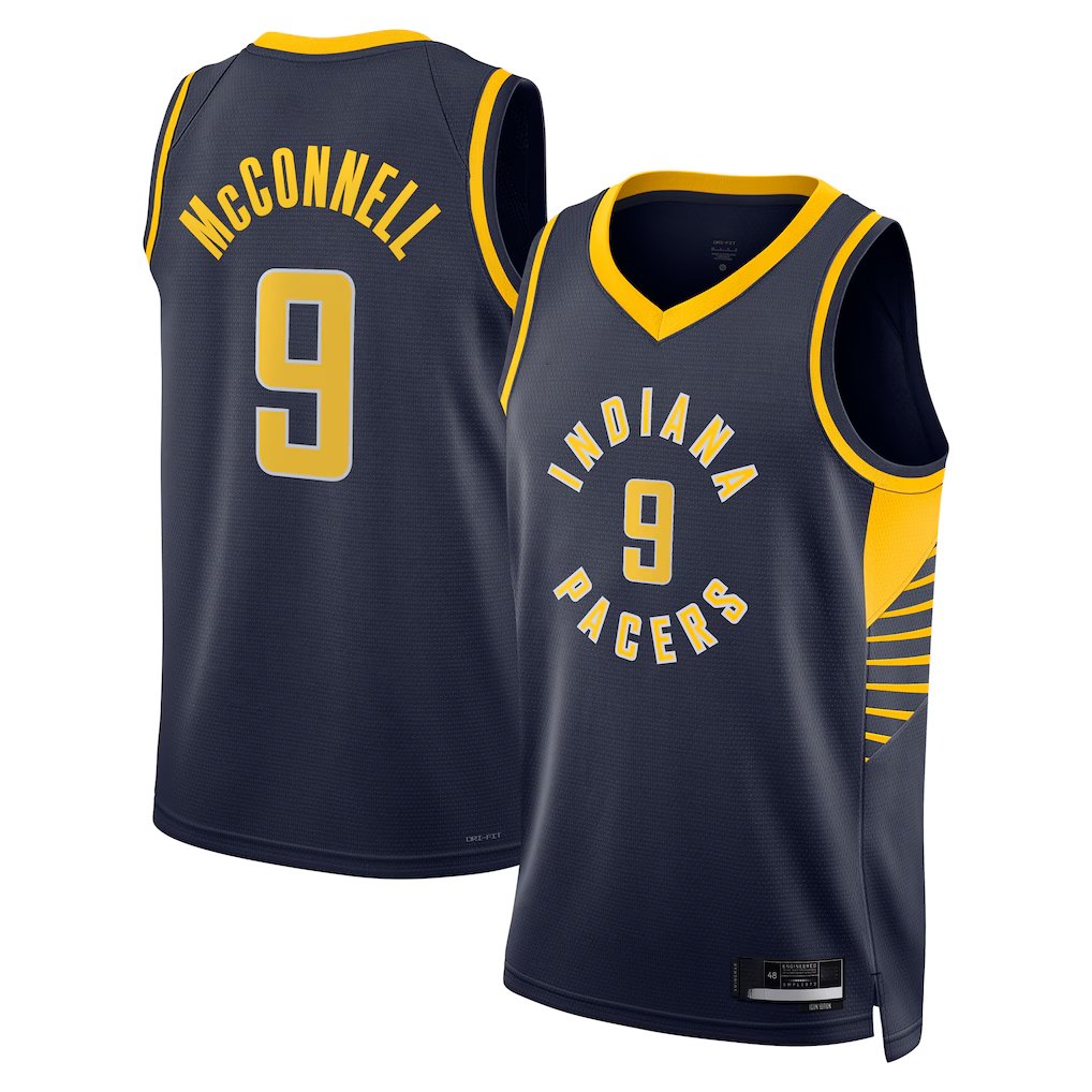 Kdoa I.Pacers #9 T.J. McConnell Navy Swingman Replica Jerseys - Icon Edition