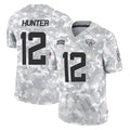 Kdoa J.Jaguars #12 Travis Hunter Player Arctic Camo Salute To Service Limited Game Stitched Jerseys