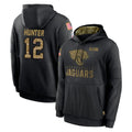 Kdoa J.Jaguars #12 Travis Hunter Player Black Salute to Service Hoodies Limited Game Stitched Jerseys