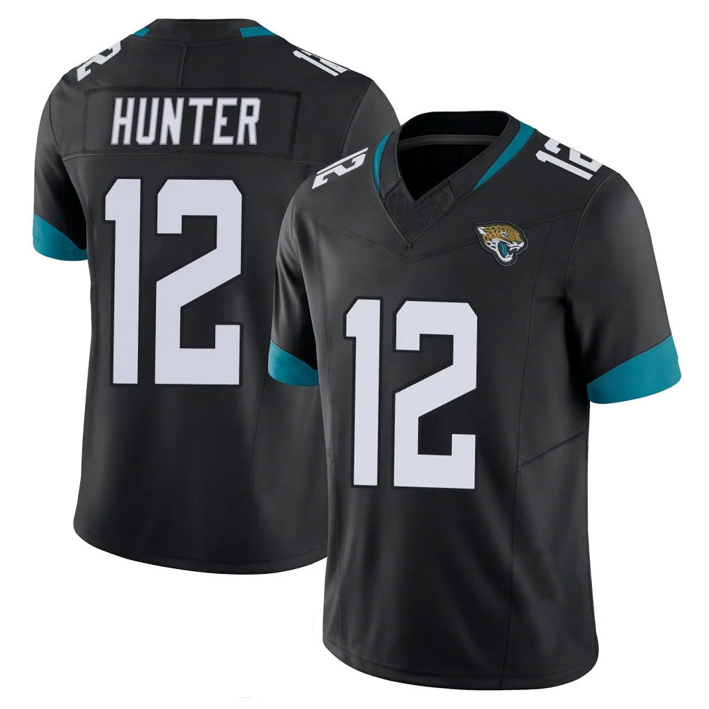 Kdoa J.Jaguars #12 Travis Hunter Player Black Vapor F.U.S.E. Limited Home Game Stitched Jerseys